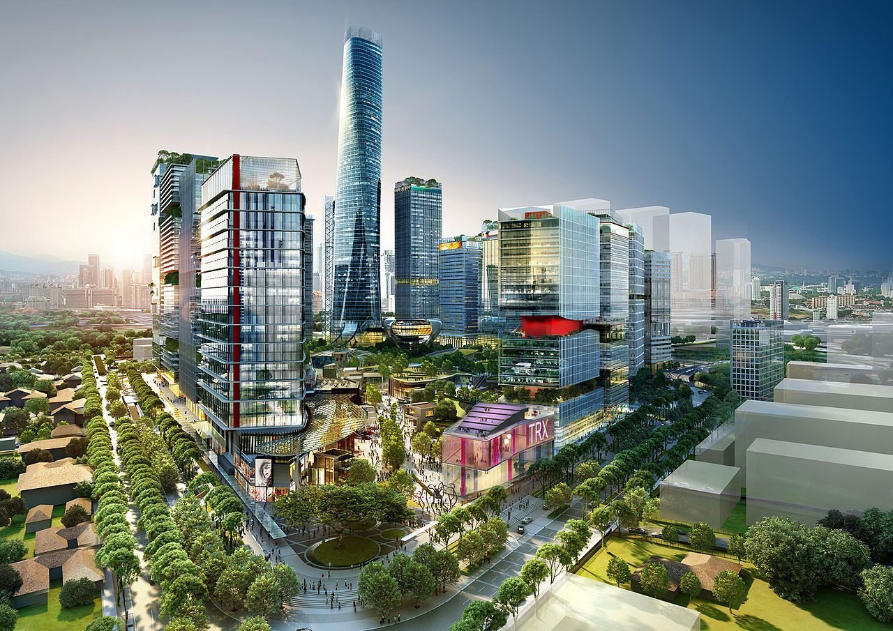 MM2H Spouse Employment Pass — Tun Razak Exchange financial district in Kuala Lumpur